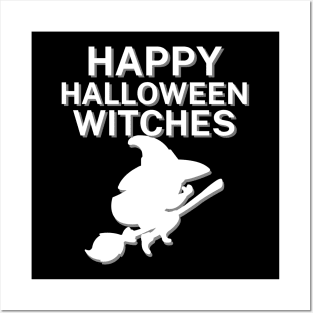 Happy halloween witches Posters and Art